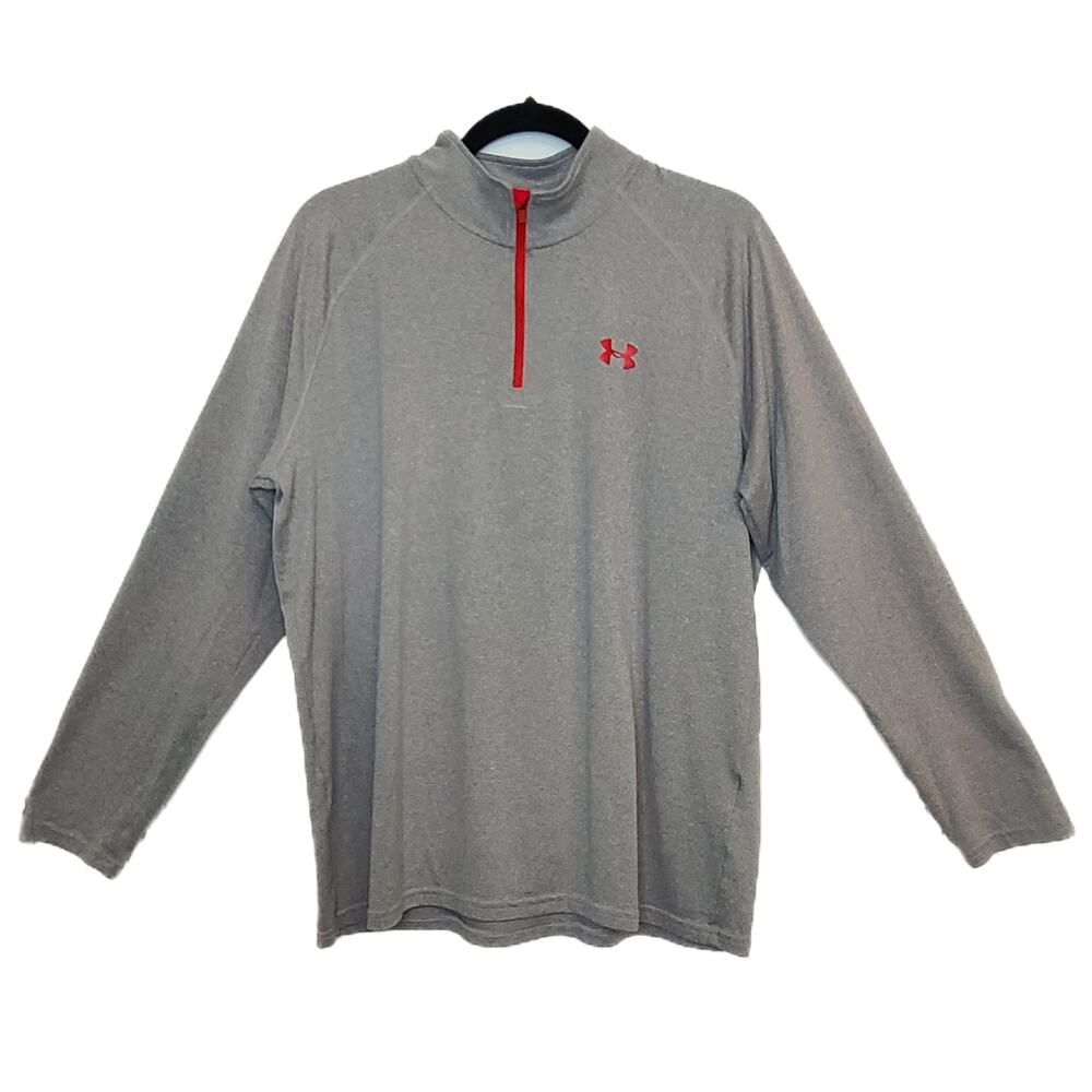 Under Armour Gray 3/4 Zip Jacket Athletic Top
Lightweight Heatgear Women's Large